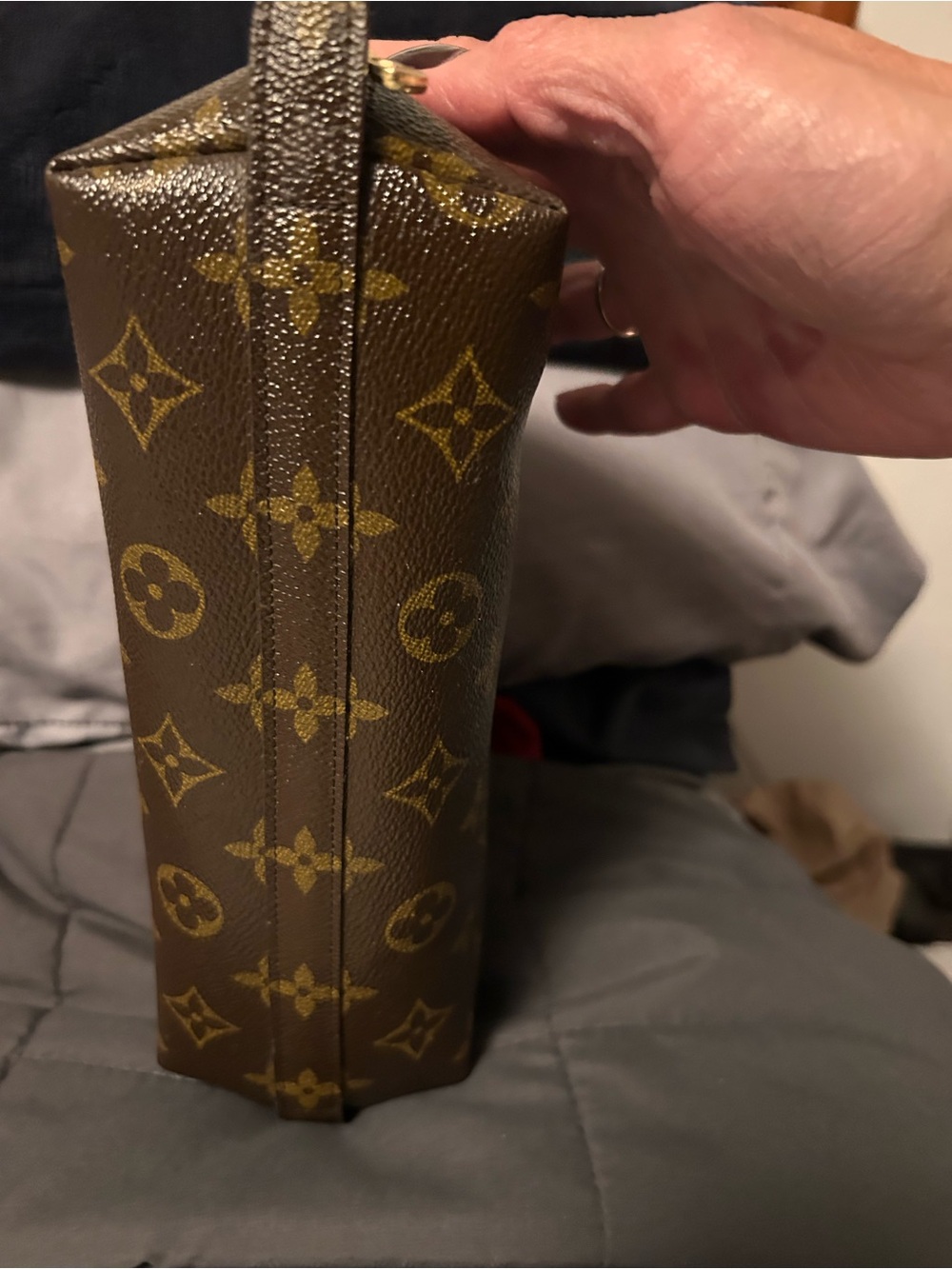 Louis Vuitton Monogram Dome Pouch in Brown and Tan - Picture 3 of 6